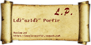 László Porfir névjegykártya